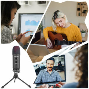 FELYBY B140A Condenser Microphone for Voiceover Work Online Singing Voice Overs USB Notebook PC Mic