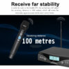 G320AM Wireless Microphone Dual channel UHF Automatic Handheld Microphone Frequency Adjustable 100M Receive