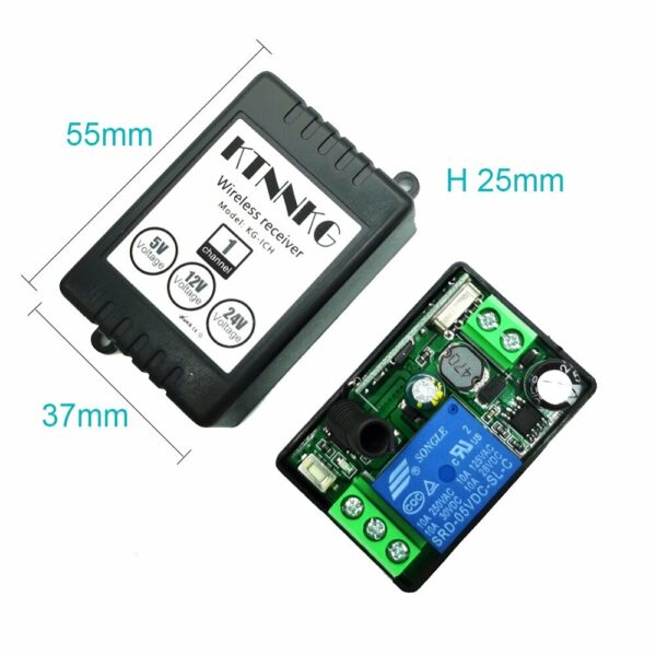 KTNNKG DC 5V12V24V Single-channel Small Volume Learning Remote Control Switch Access Control Module with Voltage Output