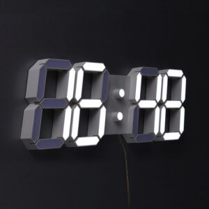 Large Modern Digital Led Skeleton Wall Clock