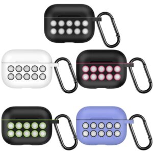 Luxury Silicone Shockproof Dirtproof Earphone Storage Case with Keychain for Apple Airpods Pro 2019