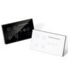 Smart WIFI Switch 4 Gang WIFI Light Switch With WiFi Ceiling Fan Switch White/Black Crystal Glass Panel Work Alexa Google Home