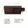 Multi-function Projection Clock FM Radio Alarm Clock LED Digital Display With Snooze Function for Bedroom