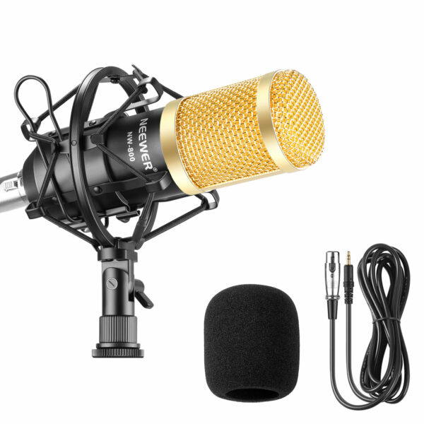 NEEWER NW-800 Professional Condenser Microphone 2.5M Wired Karaoke Recording Microphone Set for Computer Recording Studio