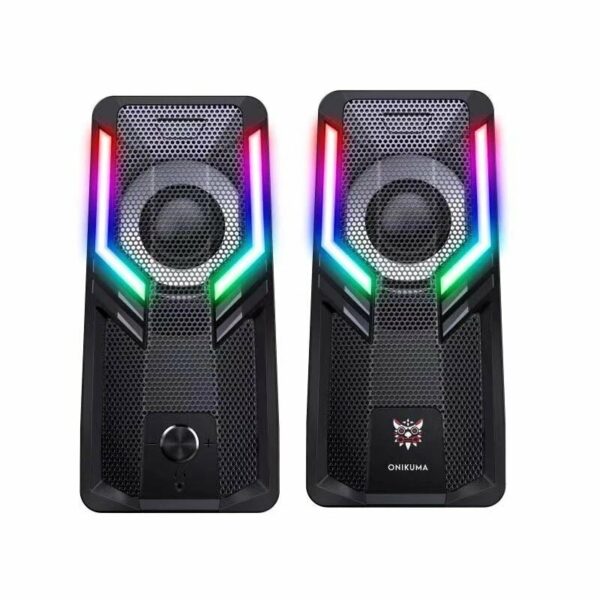 ONIKUMA G6 Gaming Speaker Computer Speaker 2.0 Channel RGB Colorful Light Stereo Bass 3.5mm AUX USB Wired Computer Speaker
