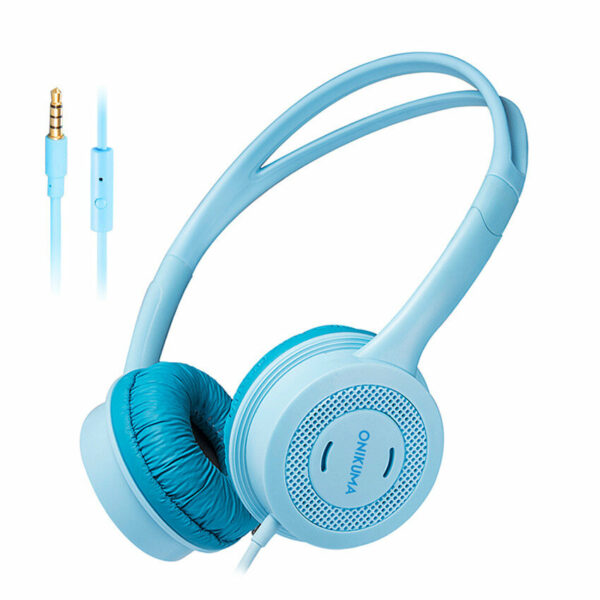 ONIKUMA M100 3.5mm 85dB Limited Volume Hearing Protection Children Wired Over-Ear Headphone Built-in HD Clear Mic for PS4 Gamepad