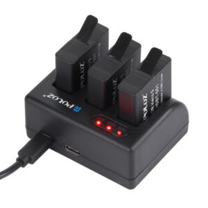 PULUZ Battery Charger with Micro USB Type-C Interface LED Inldicator