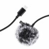 PULUZ Mini 1.5m Type-C Jack Lavalier Wired Condenser Recording Microphone for Phone Live