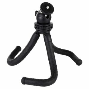 PULUZ PKT3042 Mini Octopus Flexible Tripod Holder with Ball Head & Phone Clamp + Tripod Mount Adapter & Long Screw for SLR Cameras Cellphone