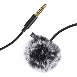 PULUZ PU3045 3.5mm Wired Microphone 3M Lavalier Omnidirectional Condenser Mic Recording Vlogging Video Microphone