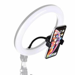 PULUZ PU501B Universal Flexible Clip Mount Holder Hose Clip Clamp with 1/4 Screw for Smartphone Mobile Phone Ring Light Tripod for Selfie Video Photography