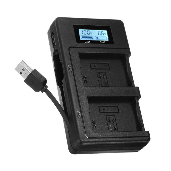 Palo FW50-C USB Rechargeable Battery Charger Mobile Phone Power Bank for Sony NP-FW50 DSLR Camera Battery with LED Indicator