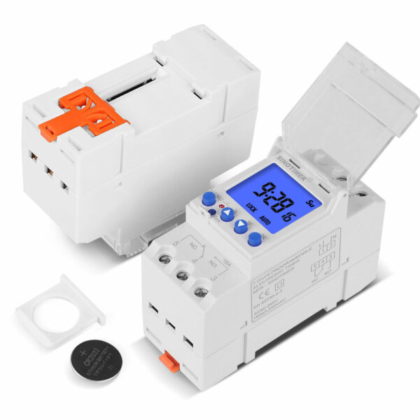 SINOTIMER TM928AKL TM928BKL LCD Display Backlight Digital Weekly Programmer Universal 220V 110V Input 1NO + 1NC Cycle Time Controller DIN Rail