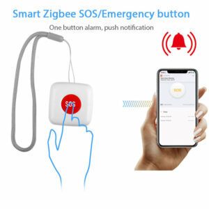 SMARSECUR Zi-Bee Tuya Smart Emergency Button SOS Button Alarm Sensor One-key Call Smart Scene Linkage for Child Elderly