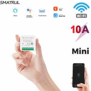 SMATRUL 16A 10A Smart Wifi Light Switch Dual Control Voice Remote Control Switch Breaker Work with Amazon Google Home
