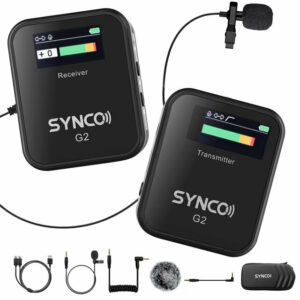 SYNCO G2 A2 A1 Microphone G2A1 G2A2 Wireless Lavalier Mic System for Smartphone DSLR Camera Realtime Monitoring 70M Transmission