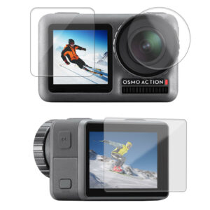 SheIngKa Screen Protective Film Lens Cap Battery Case Sticker Mount Set for DJI OSMO Action Sports Camera