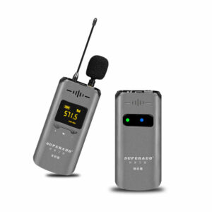 Superadd W-1 UHF Wireless Microphone Set with Bodypack Transmitter and Mini Rechargeable Receiver for for Vlogging DSLR Camera Mobile Phone