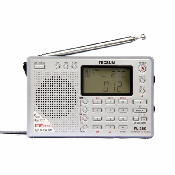 Tecsun PL-380 DSP Demodulation Stereo Radio FM/LW/SW/MW Digital Portable Full Band Good Sound Quality Receiver
