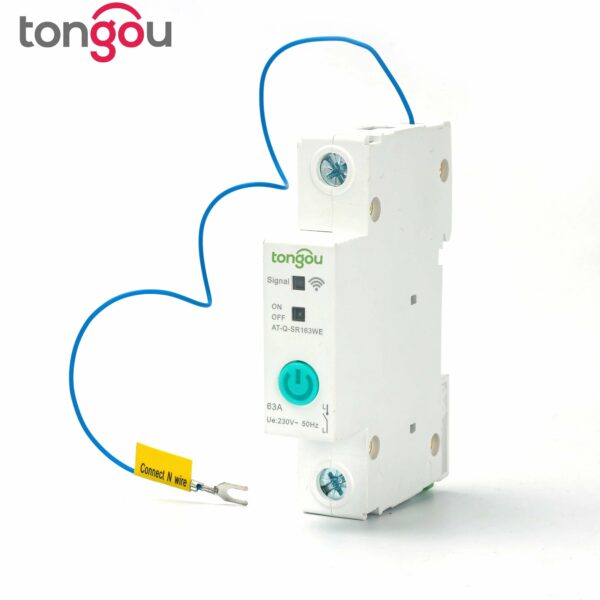 Tongou 1P 63A Ewelink DIN WIFI Smart Energy Meter Kwh Metering Monitoring Circuit Breaker Timer Relay without Leakage Protection