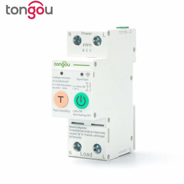 Tongou 2P 63A Tuya Single Phase WIFI Smart Energy Meter Kwh Metering Monitoring Circuit Breaker Timer Relay with Leakage Protection