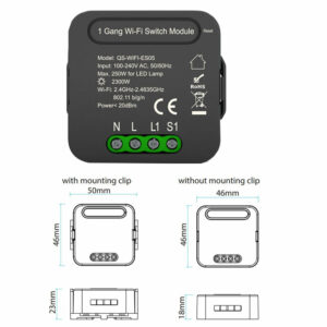 Tuya Smart WiFi Switch Relay 1 Gang 2 Way Wireless Remote Ctonrol Light Switch Module Compatible Alexa Google Home