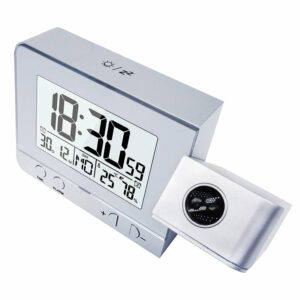 USB Electronic Projection Clock Wireless Color Screen Temperature & Humidity Weather Forecast Calendar Desktop Clock