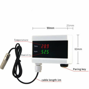 WIFI Tuya Smart Temperature Humidity Alarm Sensor Thermometer Hygrometer Detector Home Digital Display Android App Alert