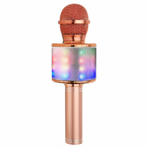 WS858L blueatooth Karaoke Microphone Wireless Speaker Stereo TF Card AUX-In Colourful Light Portable Handheld KTV Singing Player