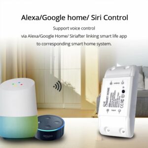 Zemismart Smart Home Wifi Switch Voice Control by Alexa Siri DIY Modules Timer Control On and Off Suit for Bulb Fan TV Etc.