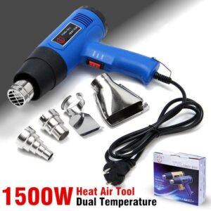 1500W 400-800℃ Dual Temperature Heat Air Gun Power Tool with 4 Nozzles