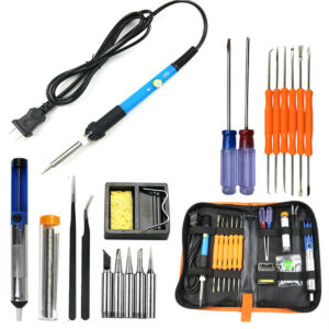 60W 110V/220V Electric Solder Iron Welding Tool Kit Solder Wire Tweezers