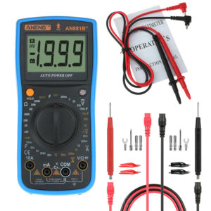 ANENG AN881B+ Digital Multimeter AC DC Voltage Current Capacitance Resistance Temperature Diode Triode Tester Non-contact Voltage Test + 16 in 1 Multifunctional Test Line