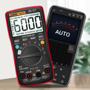 ANENG AN9002 Digital bluetooth True RMS Multimeter 6000 Counts Professional Auto Multimetro AC/DC Current Voltage Tester - Red