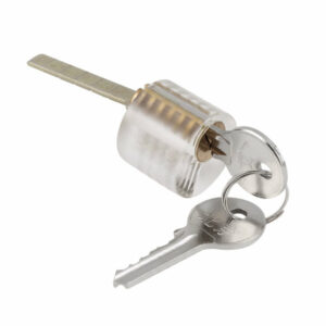 DANIU Cutaway T-Lock Transparent Lock Training Skill Visable Practice Padlock Lock Pick with Two Keys