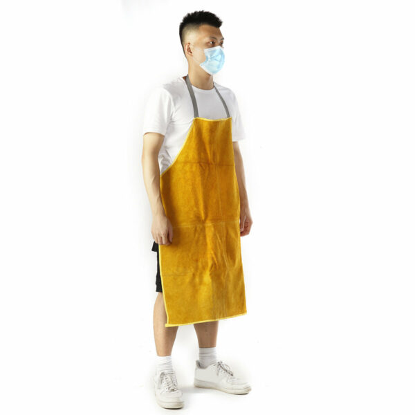 Gardening Welding Apron Protection Men Women Thorn Proof Leather Work Yellow