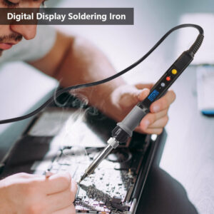 Handskit 220V 80W Digital Soldering Iron Soldering Iron Stand Soldeirng Iron Welding Tools with 5 Soldering Iron Tips