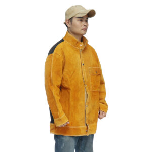 Jacket Cow Cowhide Welding Leather Apron Protective Coat Soldering Safety Apparel