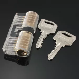 Pick Inside Padlock Transparent Lock Lock Picks Tools for Locksmith Practice Training Key Copper