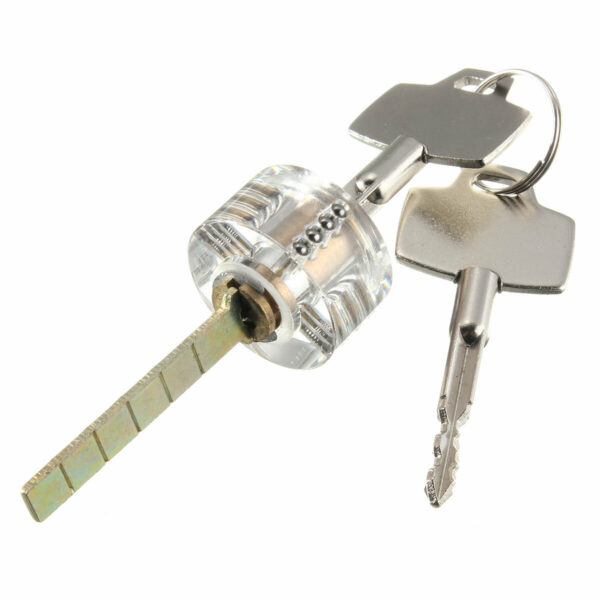 Pick Visable Padlock Transparent Cross Lock for Locksmith Practice Training Skill Lock Picks Tools