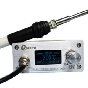 Quicko T12 STM32 OLED Soldering Station CNC Panel with 907 Handle T-12K Solder Iron Tip