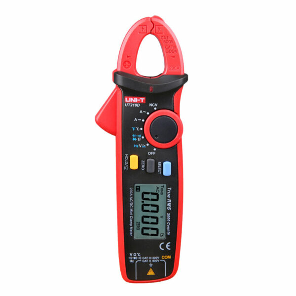 UNI-T UT210D Digital Clamp Meter Temperature Measurement Auto Range Capacitance Multimeter AC/DC Cur