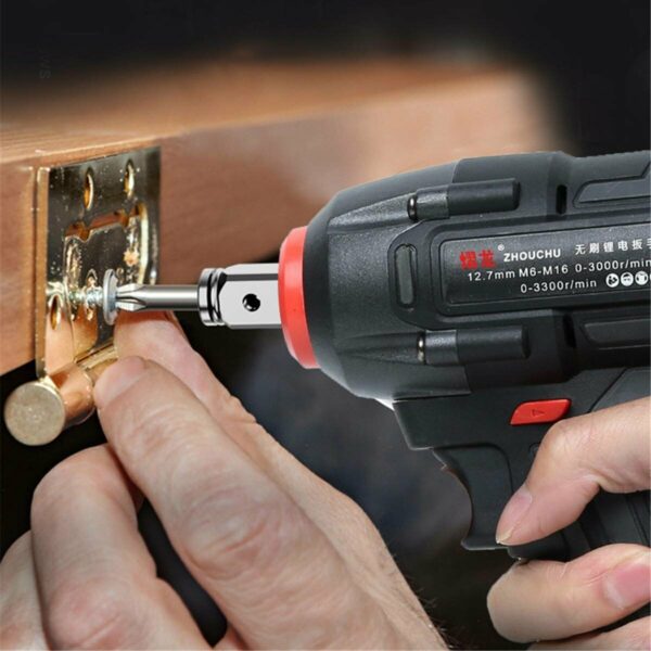 100-240V 21V Cordless Brushless Electric Wrench 800N.m Impact Wrench 20000mAh Recharge