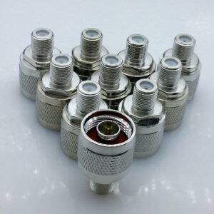 10Pcs N-Type N Male Plug to F Female Jack RF Coaxial Adapter Connector