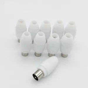 10pcs 75-5 Free Welding RF Television Male Plug 9.5 TV RF Terminal Antenna Connector