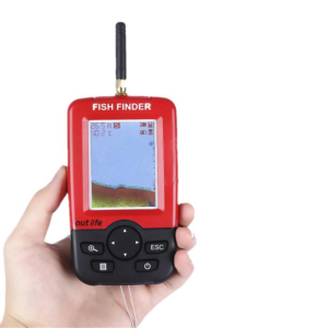 125KHz Portable Fish Finder Sonar Sounder Alarm Transducer LCD Display Screen Fish Finder 100M Fishi