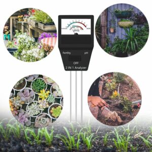 2 in 1 Pointer Type Soil Analyzer Farm Soil Fertile Meter pH Tester for Gardening Planting Analyzer Instrument