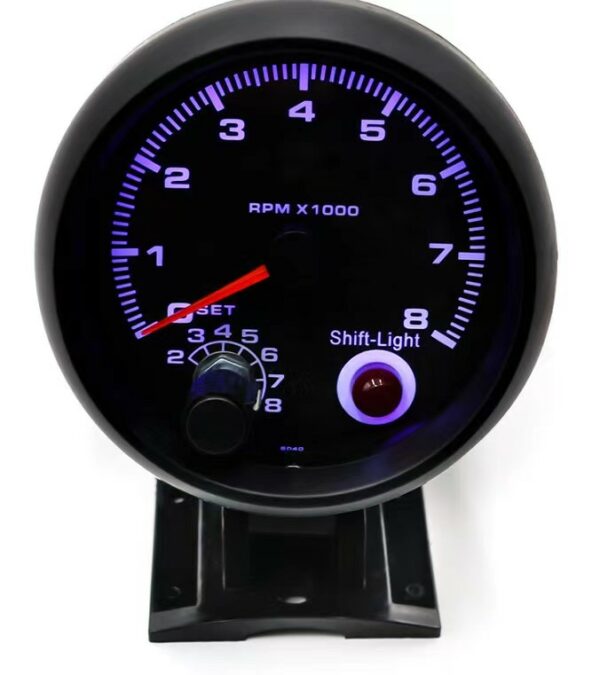 3.75 Inch 12V RPMx1000 Tacho Tachometer with Shift Light RPM Rev Gauge Meter