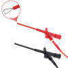 2Pcs Black DANIU P5004 Professional Insulated Quick Test Hook Clip High Voltage Flexible Testing Probe - Black