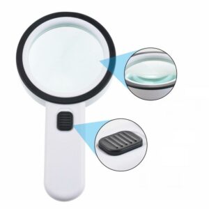 30X 12LED Lights High Magnification Magnifying Glass Double Lens Upgraded Magnifier Lamp Magnifying Glass